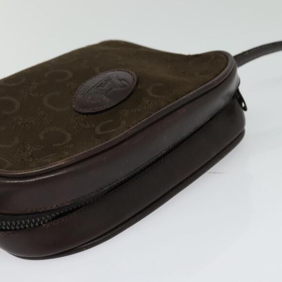 CELINE C Sulky Shoulder Bag Canvas Brown Gold - Picture 6 of 12